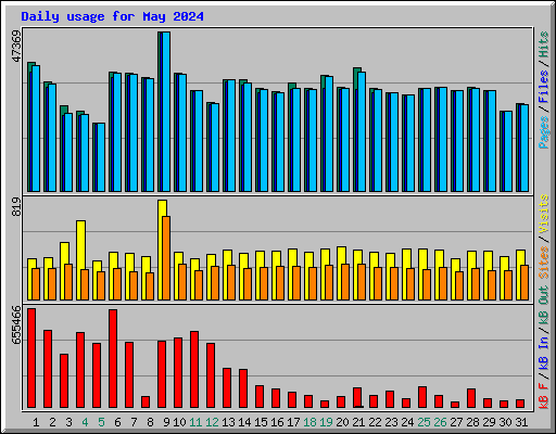 Daily usage for May 2024