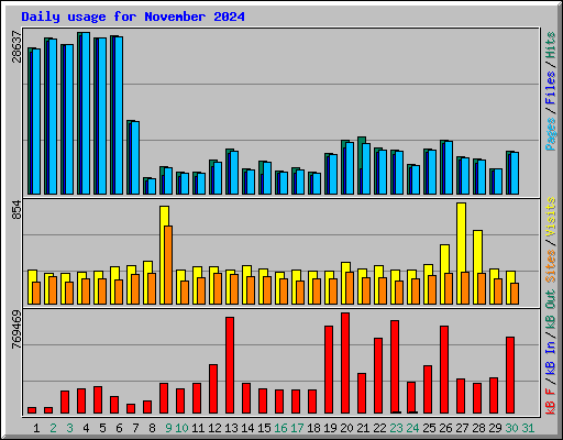 Daily usage for November 2024