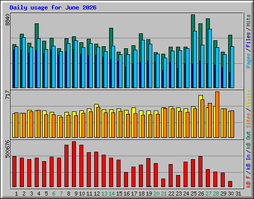 Daily usage for June 2026