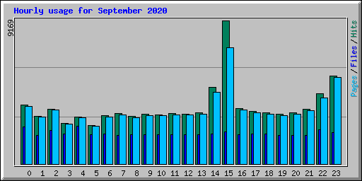 Hourly usage for September 2020