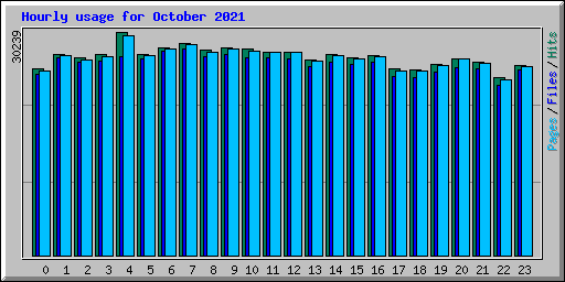 Hourly usage for October 2021