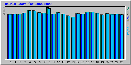 Hourly usage for June 2022