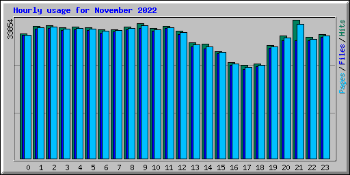 Hourly usage for November 2022
