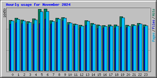 Hourly usage for November 2024