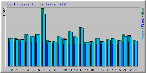 Hourly usage for September 2025